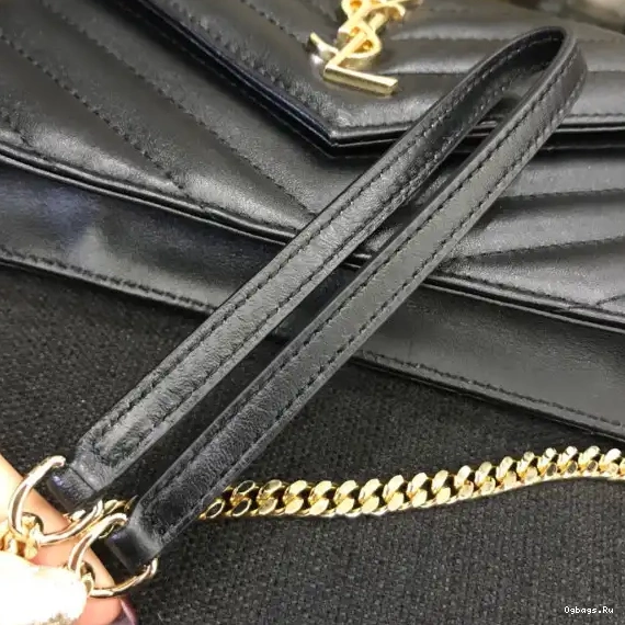 MATELASSÉ CHAIN WALLET CASSANDRE YSL 0629
